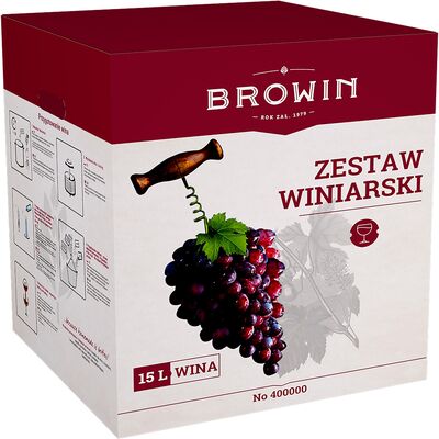 Zestaw winiarski 15 l Browin