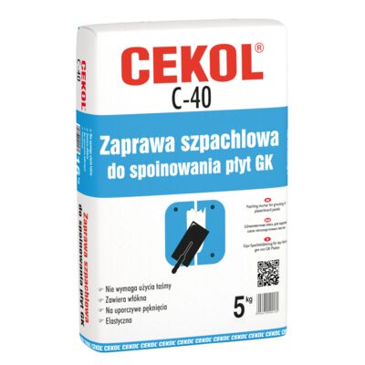 Zaprawa szpachlowa do spoinowania płyt GK C-40 5 kg CEKOL