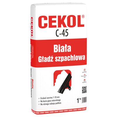 Gładź szpachlowa biała C-45 1 kg CEKOL