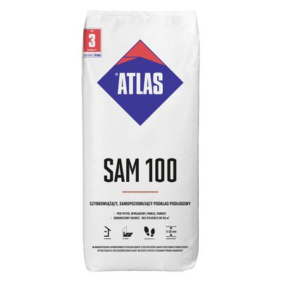 Szybkowiążący samopoziomujący podkład podłogowy SAM 100 25 kg Atlas