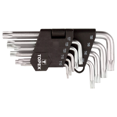 Klucz Torx T10 - T50 zestaw 9 sztuk TOPEX