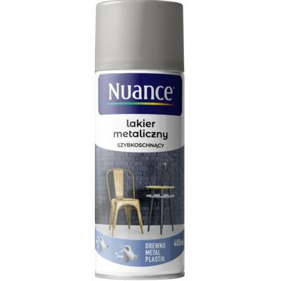 Lakier metaliczny srebrny 400 ml Nuance