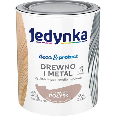 Farba akrylowa Jedynka DecoProtect Drewno i Metal Satynowy Połysk Brązowy 0,7 l
