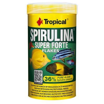 Pokarm dla ryb Super Spirulina Forte 36% płatek 250 ml / 50 g Tropical