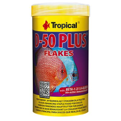 Pokarm dla ryb D-50 Plus płatek 250 ml / 50 g Tropical