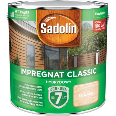 Impregnat CLASSIC HYBRYDOWY Bezbarwny 2,5 l Sadolin