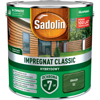 Impregnat CLASSIC HYBRYDOWY Akacja 2,5 l Sadolin