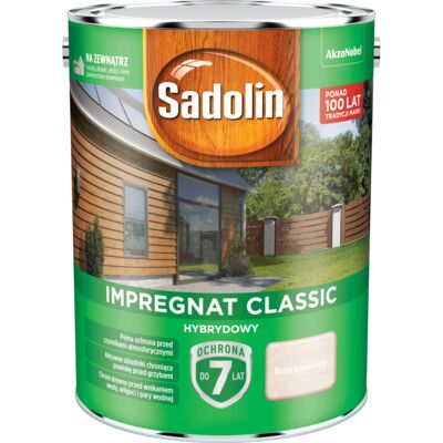 Impregnat CLASSIC HYBRYDOWY Biały Kremowy 4,5 l Sadolin