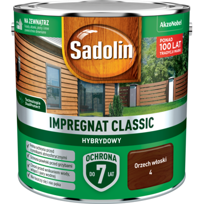 Impregnat CLASSIC HYBRYDOWY Orzech Włoski 2,5 l Sadolin