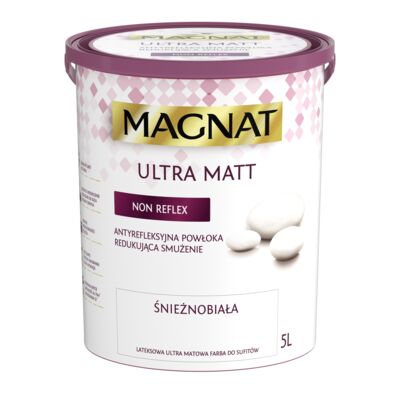 Farba emulsyjna Ultra Matt lateksowa biała 5 l Magnat