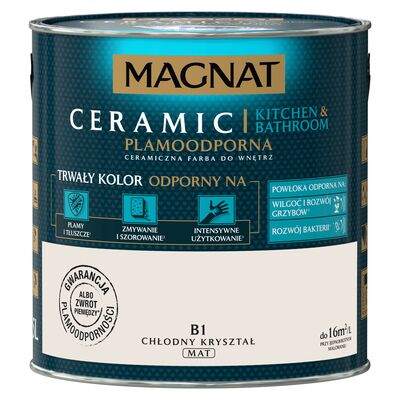 Farba ceramiczna MAGNAT KitchenBathroom chłodny kryształ B1 2,5 l