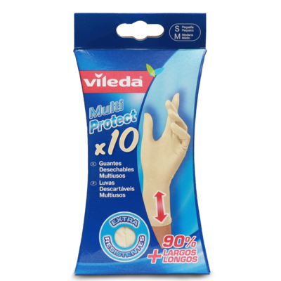 Rękawice MultiProtect Latex S/M 10 sztuk Vileda