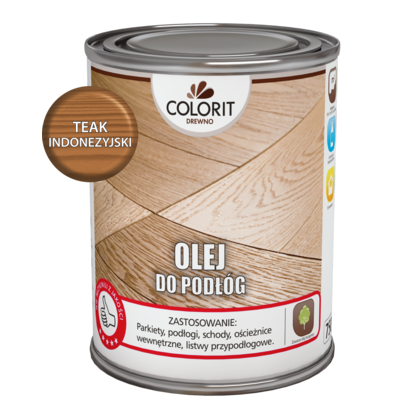 Olej do podłóg Teak indonezyjski 0,75 l Colorit Drewno