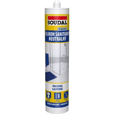 Silikon neutralny sanitarny bezbarwny 280 ml Soudal