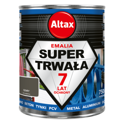 Emalia super trwała 750 ml szary Altax