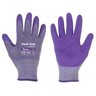 Rękawice ochronne FLASH GRIP LAVENDER lateks, rozmiar 6