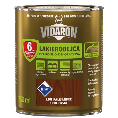 Lakierobejca Ochronno-Dekoracyjna Palisander Królewski L08 0,75 l VIDARON