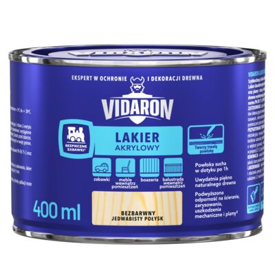 Lakier akrylowy bezbarwny 0,4l VIDARON