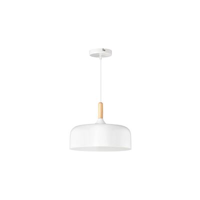 Lampa wisząca Gemma E-27 40W, biały, buk