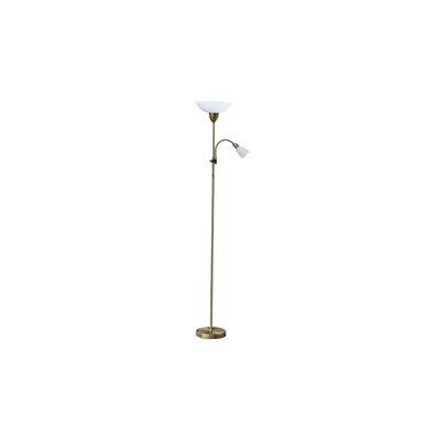 Lampa podłogowa Diana E27 100W+E14 40W brąz antyczny