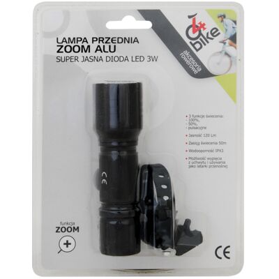 Lampka rowerowa przednia ALU ZOOM 4bike