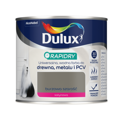 Farba akrylowa Dulux Rapidry 400 ml burzowa szarość