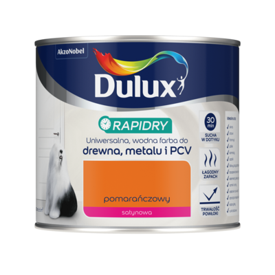 Farba akrylowa Dulux Rapidry 400 ml pomarańczowy