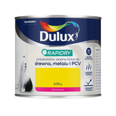 Farba akrylowa Dulux Rapidry 400 ml żółty