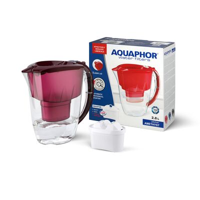 Dzbanek filtrujący Amethyst 2,8 l z wkładem B100-25 Maxfor kolor wiśniowy Aquaphor