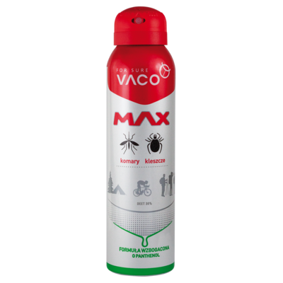 Spray MAX na komary kleszcze meszki z PANTHENOLEM DEET 30% 100 ml