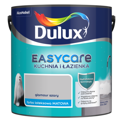 Farba lateksowa Dulux EasyCare Kuchnia i Łazienka Glamour Szary 2,5 l