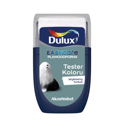 Farba lateksowa Dulux EasyCare tester – szykowny turkus