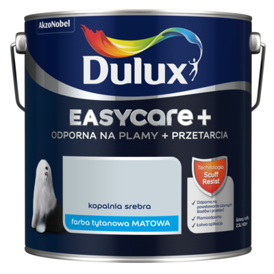 Farba tytanowa Dulux EasyCare+ Plamy+Przetarcia Kopalnia Srebra 2,5 l
