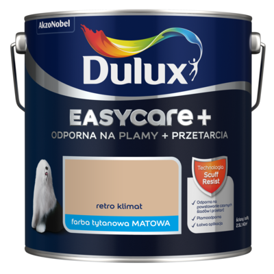 Farba tytanowa Dulux EasyCare+ Plamy+Przetarcia Retro Klimat 2,5 l