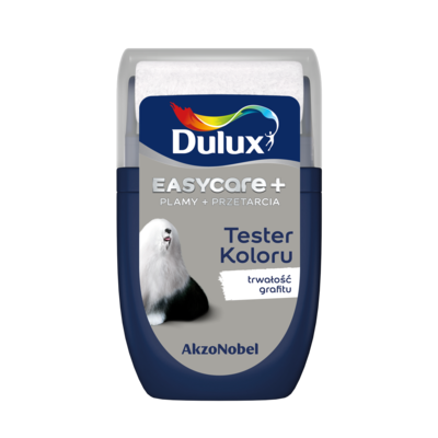 Farba tytanowa Dulux EasyCare+ Plamy+Przetarcia Trwałość Grafitu 0,03 l