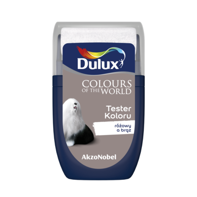 Farba lateksowa Dulux Kolory Świata tester – różowy a brąz