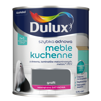 Farba akrylowa Dulux Szybka Odnowa Meble Kuchenne 0,75 l – grafit