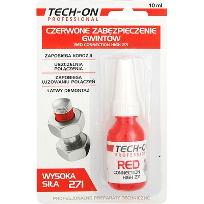 Czerwone zabezpieczenie gwintów WYSOKA SIŁA 271 10 ml TECH-ON