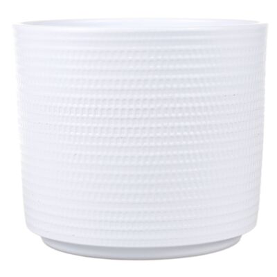 Osłonka ceramiczna cylinder calla 12 cm biała Cermax