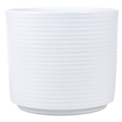 Osłonka cylinder calla ceramiczna 12 cm biała mat CERMAX