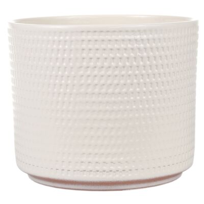 Osłonka ceramiczna cylinder calla 12 cm krem Cermax