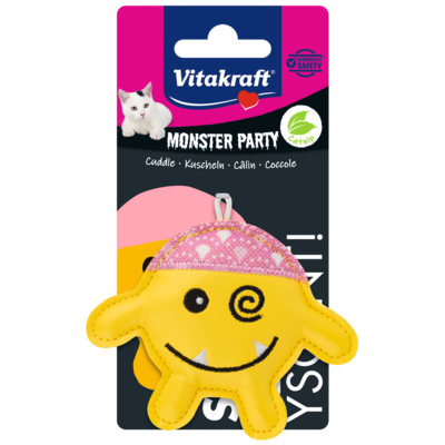 Zabawka dla kota Monster żółty z kocimiętką