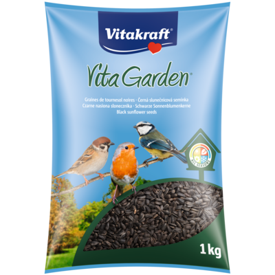 Karma dla ptaków ogrodowych VITA GARDEN słonecznik czarny 1kg