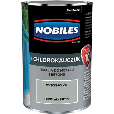 Emalia chlorokauczukowa Popielaty Średni 0,9 l