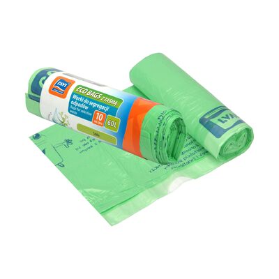 Worki Eco Bags z taśmą 60 l 10 szt. zielone (szkło)