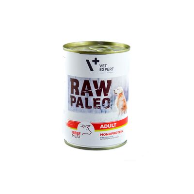 Karma wołowina dorosły pies puszka 400 g Raw Paleo Vet expert