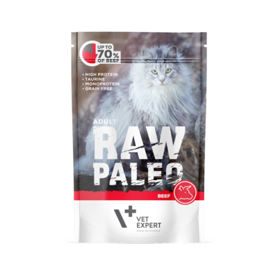 Karma kot dorosły wołowina 100 g Raw Paleo Vet expert