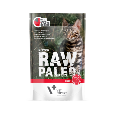 Karma kot kitten wołowina 100 g Raw Paleo Vet expert