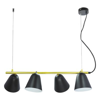 Lampa wisząca Alder E14 4x40 W IP20 czarny/złoty/biały