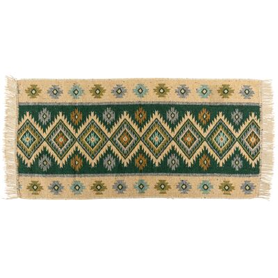 Dywan Kilim 80 x 150 cm zielony